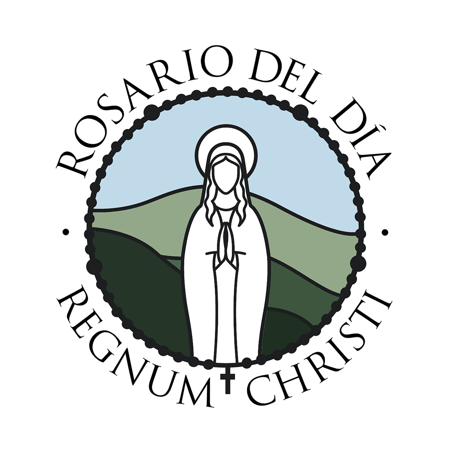 Rosario guiado por jóvenes del Movimiento Regnum Christi para promover el rezo del rosario y su contemplación.